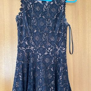 Blue/tan homecoming dress